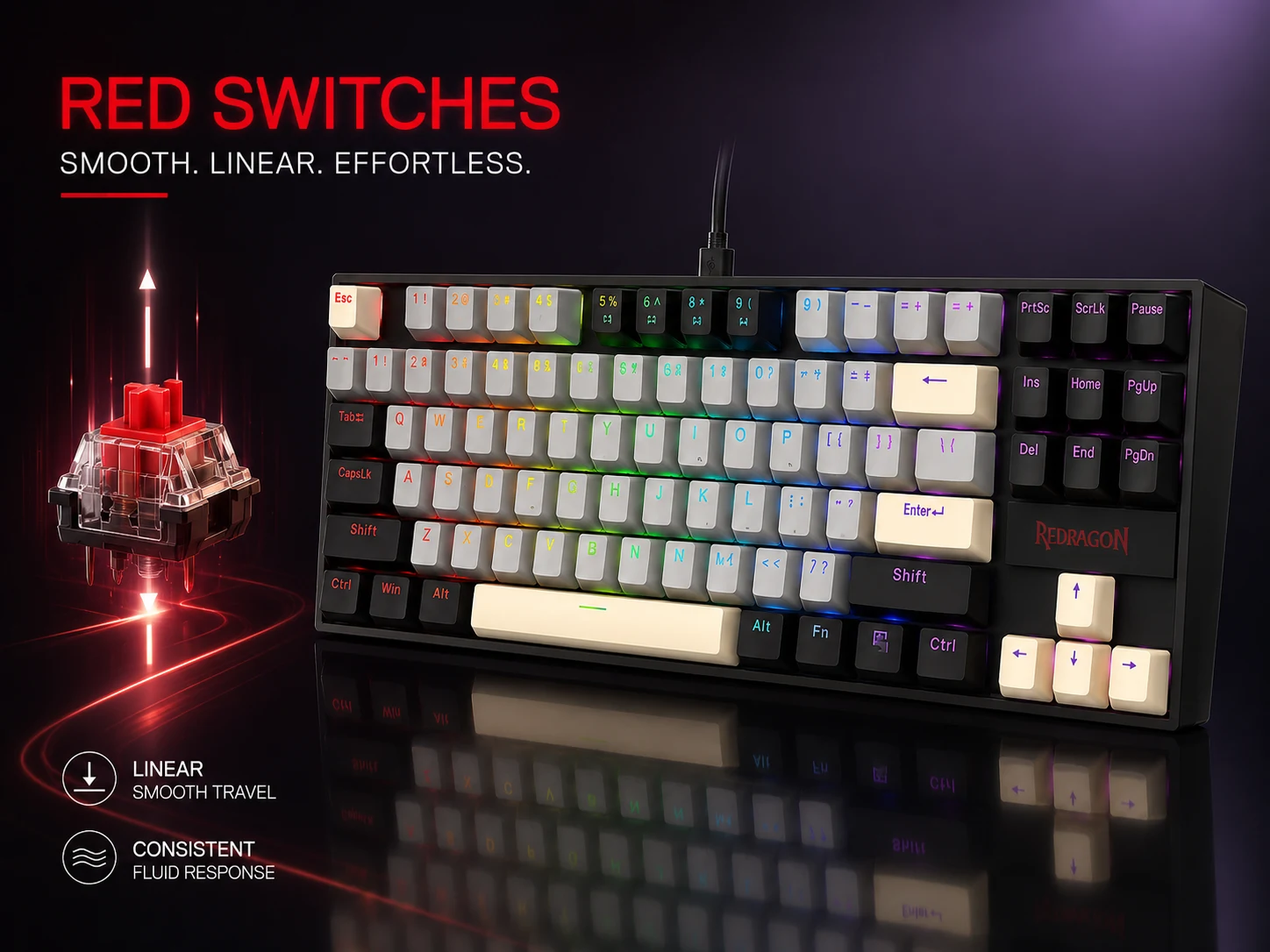 Redragon K579 Wired Mechanical RGB Gaming Keyboard